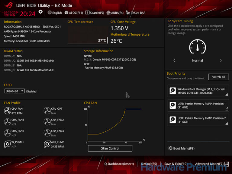 REVIEW ASUS ROG CROSSHAIR X870E HERO BIOS