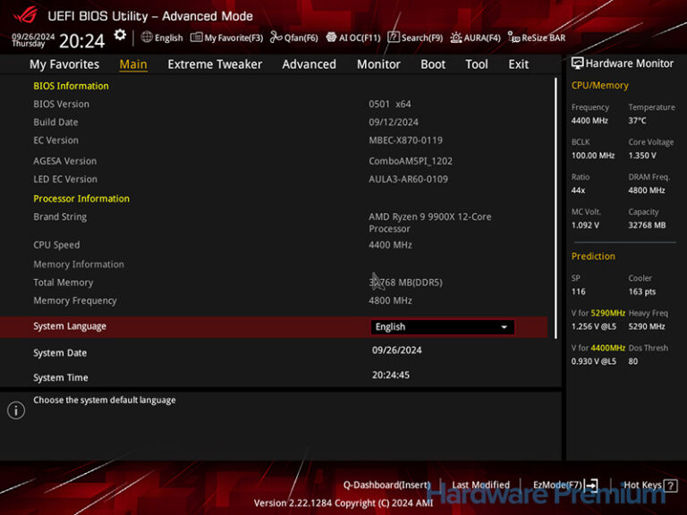 REVIEW ASUS ROG CROSSHAIR X870E HERO BIOS DOS