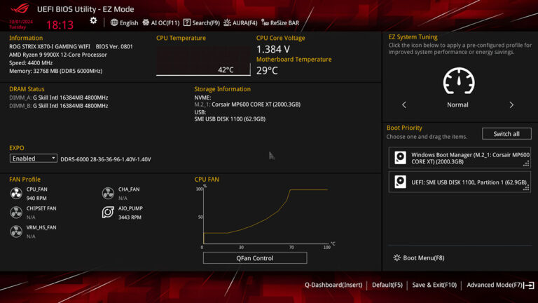 BIOS STRIX X870-I GW